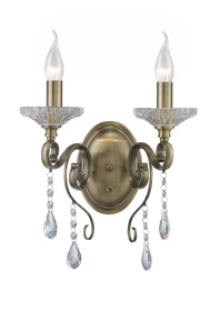 IL32072  Libra Crystal Switched Wall Lamp 2 Light